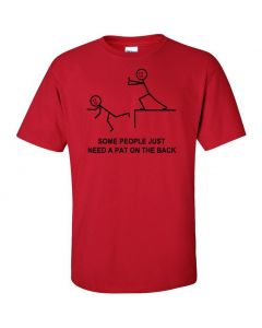 Some People Just Need A Pat On the Back Graphic Clothing - T-Shirt - Red 