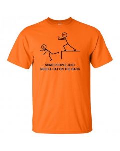 Some People Just Need A Pat On the Back Youth T-Shirt-Orange-Youth Large / 14-16