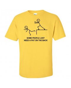 Some People Just Need A Pat On the Back Youth T-Shirt-Yellow-Youth Large / 14-16