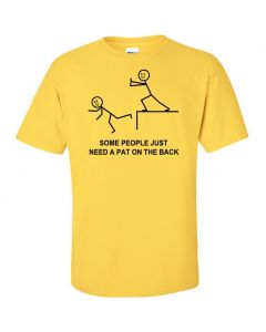 Some People Just Need A Pat On the Back Graphic Clothing - T-Shirt - Yellow
