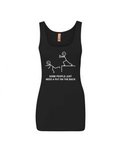 Some People Just Need A Pat On the Back Graphic Clothing - Women's Tank Top - Black