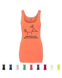 Some People Just Need A Pat On the Back Graphic Womens Tank Tops