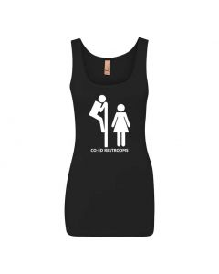 Co-Ed Restroom Graphic Clothing - Women's Tank Top - Black