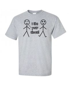 I Like Your Shoes Youth T-Shirt-Gray-Youth Large / 14-16