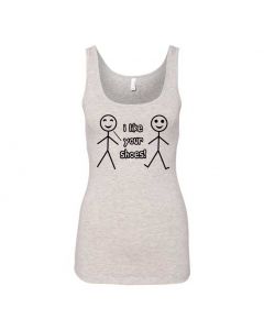 I Like Your Shoes Graphic Clothing - Women's Tank Top - Gray