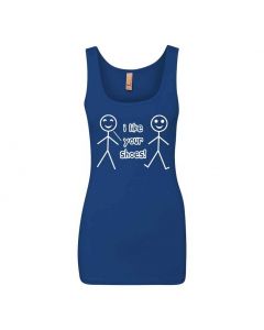 I Like Your Shoes Graphic Clothing - Women's Tank Top - Blue