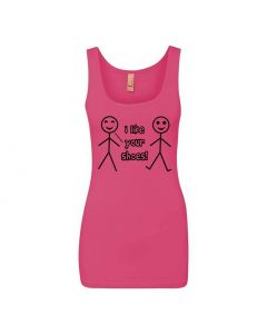 I Like Your Shoes Graphic Clothing - Women's Tank Top - Pink