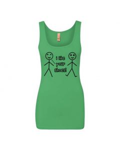 I Like Your Shoes Graphic Clothing - Women's Tank Top - Green