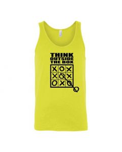 Think Outside The Box Graphic Clothing - Men's Tank Top - Yellow