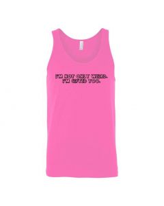 I'm Not Only Weird, I'm Gifted Too. Graphic Clothing - Men's Tank Top - Pink