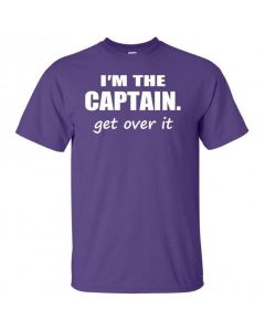 I'm The Captain. Get Over It Youth T-Shirt-Purple-Youth Large / 14-16