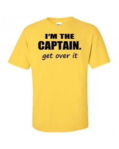 I'm The Captain. Get Over It Youth T-Shirt-Yellow-Youth Large / 14-16
