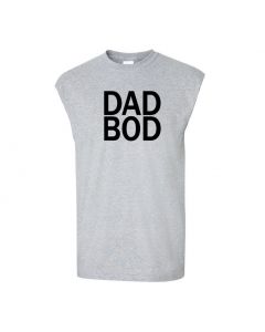 Dad Bod Mens Cut Off T-Shirts-Gray-Large