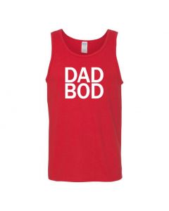 Dad Bod Mens Tank Tops-Red-Large