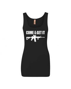 Come And Get It Graphic Clothing - Women's Tank Top - Black