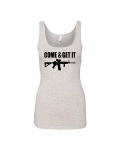 Come And Get It Graphic Clothing - Women's Tank Top - Gray