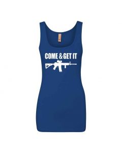 Come And Get It Graphic Clothing - Women's Tank Top - Blue