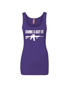 Come And Get It Graphic Clothing - Women's Tank Top - Purple