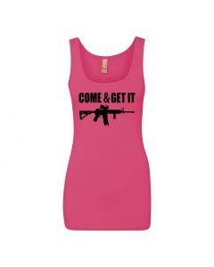 Come And Get It Graphic Clothing - Women's Tank Top - Pink