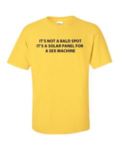 Its Not A Bald Spot, Its A Solar Panel For A Sex Machine Graphic Clothing - T-Shirt - Yellow 