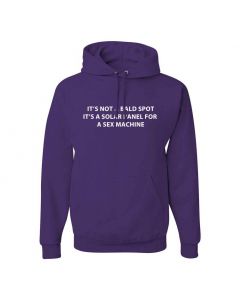 Its Not A Bald Spot, Its A Solar Panel For A Sex Machine Graphic Clothing - Hoody - Purple