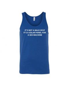 Its Not A Bald Spot, Its A Solar Panel For A Sex Machine Graphic Clothing - Men's Tank Top - Blue