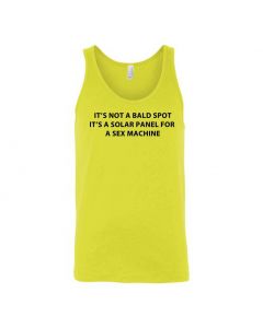 Its Not A Bald Spot, Its A Solar Panel For A Sex Machine Graphic Clothing - Men's Tank Top - Yellow