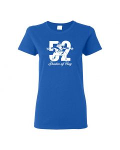 52 Shades Of Clay Matthews Womens T-Shirts-Blue-Womens Large