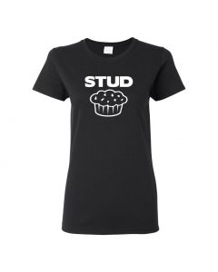 Stud Muffin Womens T-Shirts-Black-Womens Large