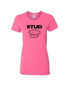 Stud Muffin Womens T-Shirts-Pink-Womens Large
