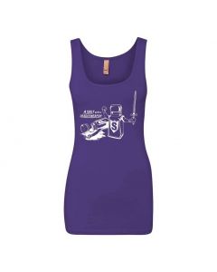 A Salt With A Deadly Weapon Graphic Clothing - Women's Tank Top - Purple