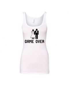 Game Over Graphic Clothing - Women's Tank Top - White