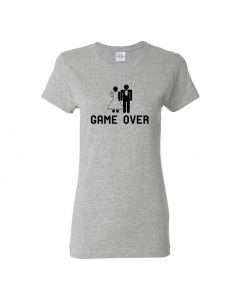Game Over Womens T-Shirts-Gray-Womens Large