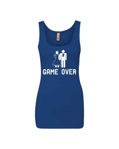 Game Over Graphic Clothing - Women's Tank Top - Blue