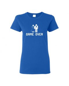 Game Over Womens T-Shirts-Blue-Womens Large