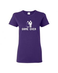 Game Over Womens T-Shirts-Purple-Womens Large