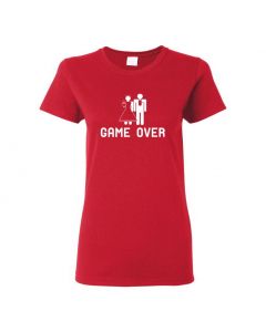 Game Over Womens T-Shirts-Red-Womens Large
