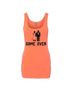 Game Over Graphic Clothing - Women's Tank Top - Orange