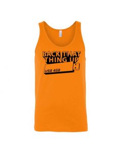 Back That Thing Up Graphic Clothing - Men's Tank Top - Orange