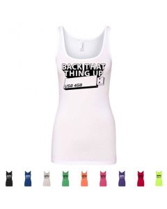 Back That Thing Up Graphic Womens Tank Tops