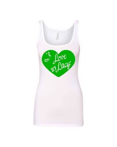 I Love Lacy Graphic Clothing - Women's Tank Top - White