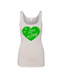 I Love Lacy Graphic Clothing - Women's Tank Top - Gray