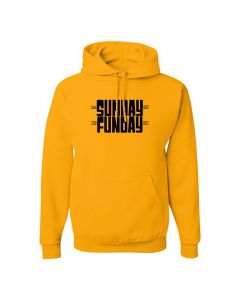Sunday Funday Pullover Hoodies-Yellow-Large
