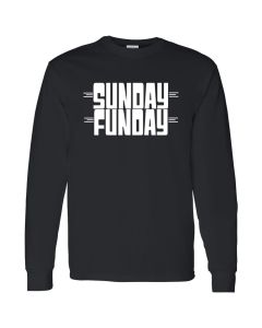 Sunday Funday Mens Black Long Sleeve Shirts