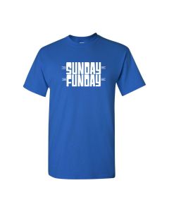 Sunday Funday Mens T-Shirts-Blue-Large