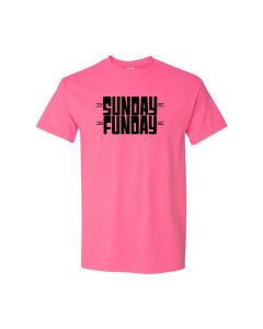 Sunday Funday Mens T-Shirts-Pink-Large