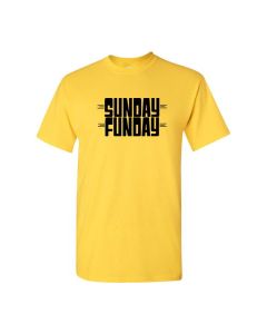 Sunday Funday Mens T-Shirts-Yellow-Large