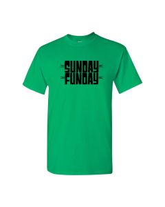 Sunday Funday Mens T-Shirts-Green-Large