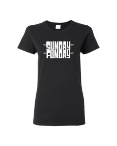 Sunday Funday Womens T-Shirts-Black-Womens Large