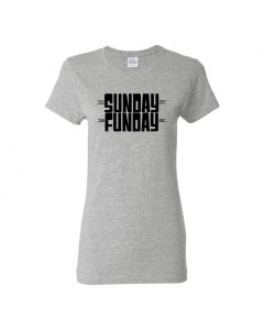 Sunday Funday Womens T-Shirts-Gray-Womens Large